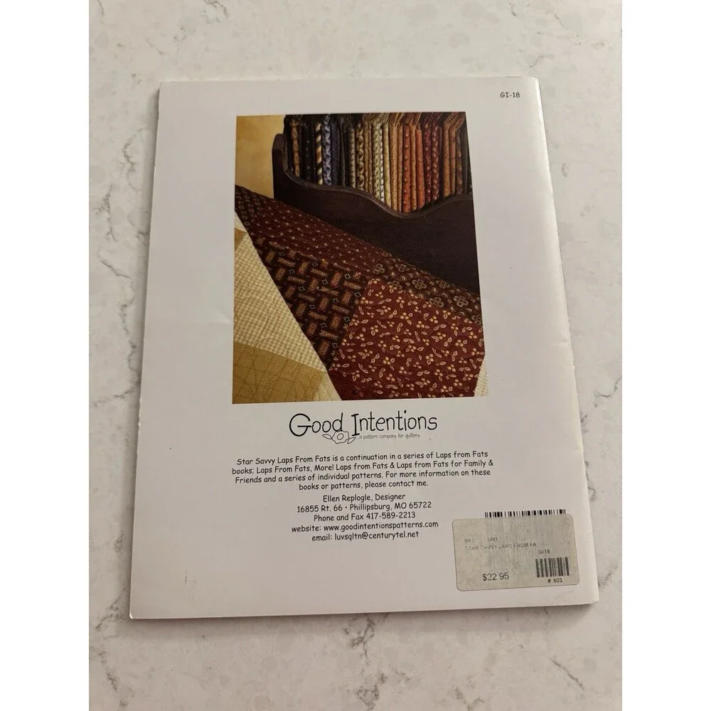 Star Savvy Laps From Fats Book 4 Ellen Replogle Quilt Pattern Lap Size Quarters